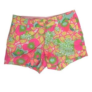 Lilly Pulitzer Callahan Shorts in "Ice Cream Social" retro style floral Size 8